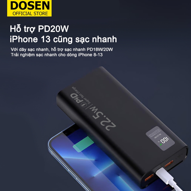 dosen pro sạc dự phòng pd22.5w 30000mah 12000mah 80000mah pin dự phòng màn hình Led tích hợp tích hợp | BigBuy360 - bigbuy360.vn