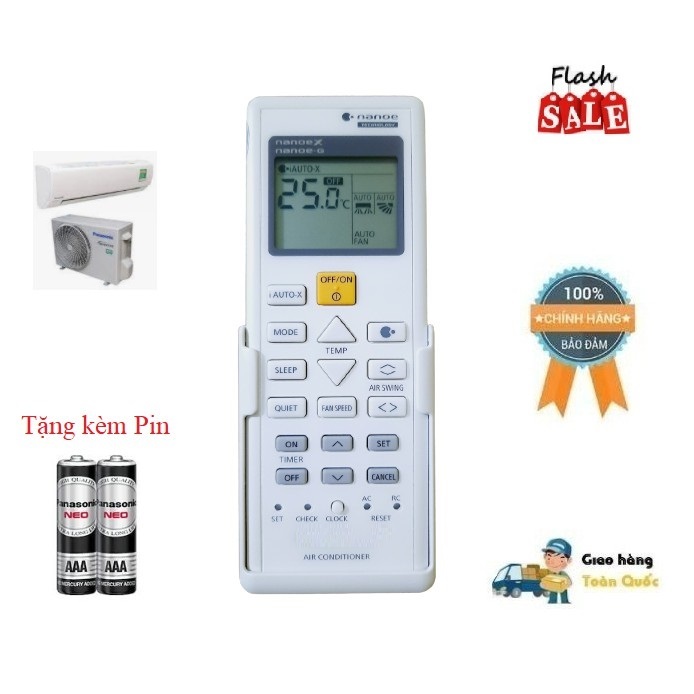 Remote Điều khiển điều hòa Pa_na_so_nic CS-XU12UKH-8 XU9UKH-8//XU18UKH-8 XU24UKH-8- HÀNG CHÍNH HÃNG