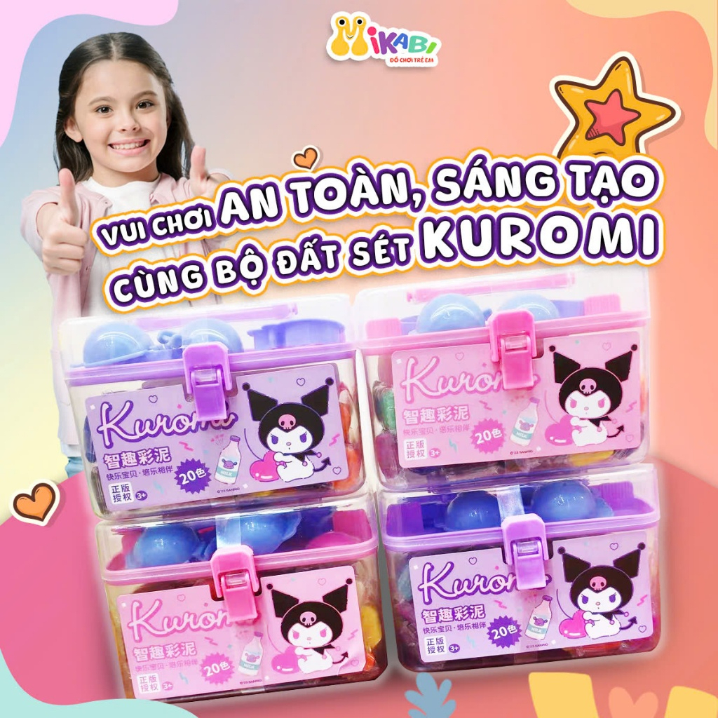 Đất nặn Kuromi, Đất Sét An Toàn Cho Bé, Đất Nặn Cho Bé Không Dính