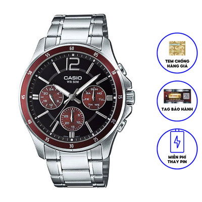 Đồng hồ nam dây kim loại Casio MTP-1374D-5AVDF chính hãng