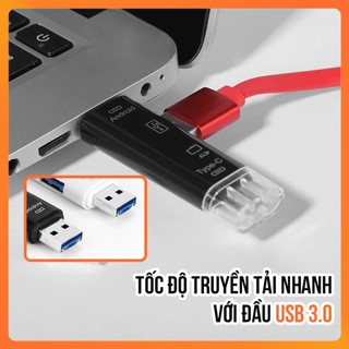 Đầu Đọc Thẻ Nhớ 5 Trong 1 Type-C/ TF/USB 2.0/USB/Micro USB – Hỗ Trợ Thẻ TF Cho Android, Laptop, PC