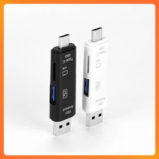 Đầu Đọc Thẻ Nhớ 5 Trong 1 Type-C/ TF/USB 2.0/USB/Micro USB – Hỗ Trợ Thẻ TF Cho Android, Laptop, PC