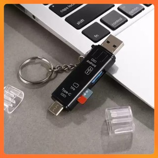 Đầu Đọc Thẻ Nhớ 5 Trong 1 Type-C/ TF/USB 2.0/USB/Micro USB – Hỗ Trợ Thẻ TF Cho Android, Laptop, PC
