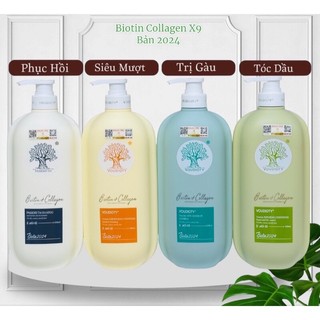 Bộ dầu gội xả Biotin Collagen 500/1000ml Phục hồi, nuôi dưỡng tóc