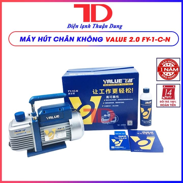 Máy hút chân không Value FY-1C-N, dùng cho điều hòa, hệ thống lạnh, Đồ Nghề Điện Lạnh Thuận Dung