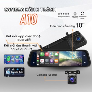 Camera hành trình ô tô cao cấp XETABON có CarPlay, Android Auto ghi hình 4k siêu nét, nghe nhạc kết nối loa xe, BH 12T
