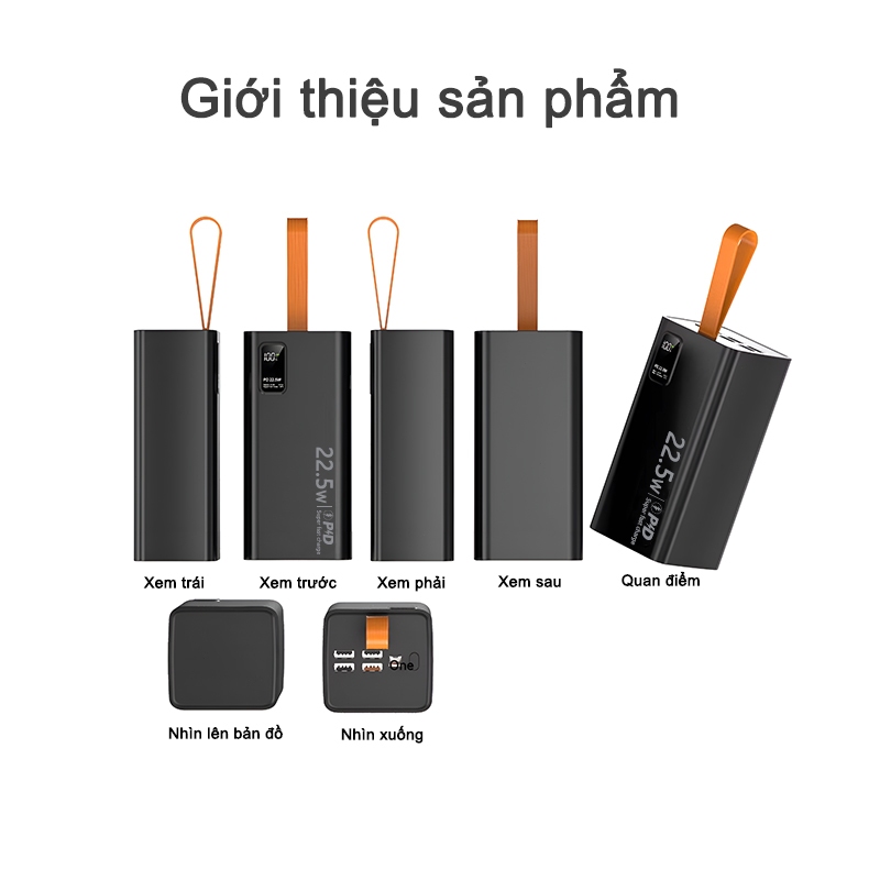 dosen pro sạc dự phòng power bank pd22.5W 30000mah 10000mah 50000mah pin dự phòng màn hình led tích hợp tích hợp | BigBuy360 - bigbuy360.vn