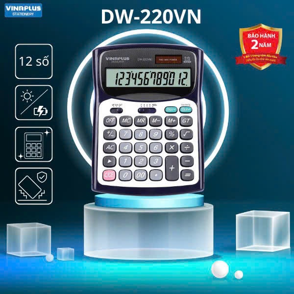 Máy tính cầm tay DW-220VN Chống Va Đập, Bảo Hành 2 Năm tặng móc khóa