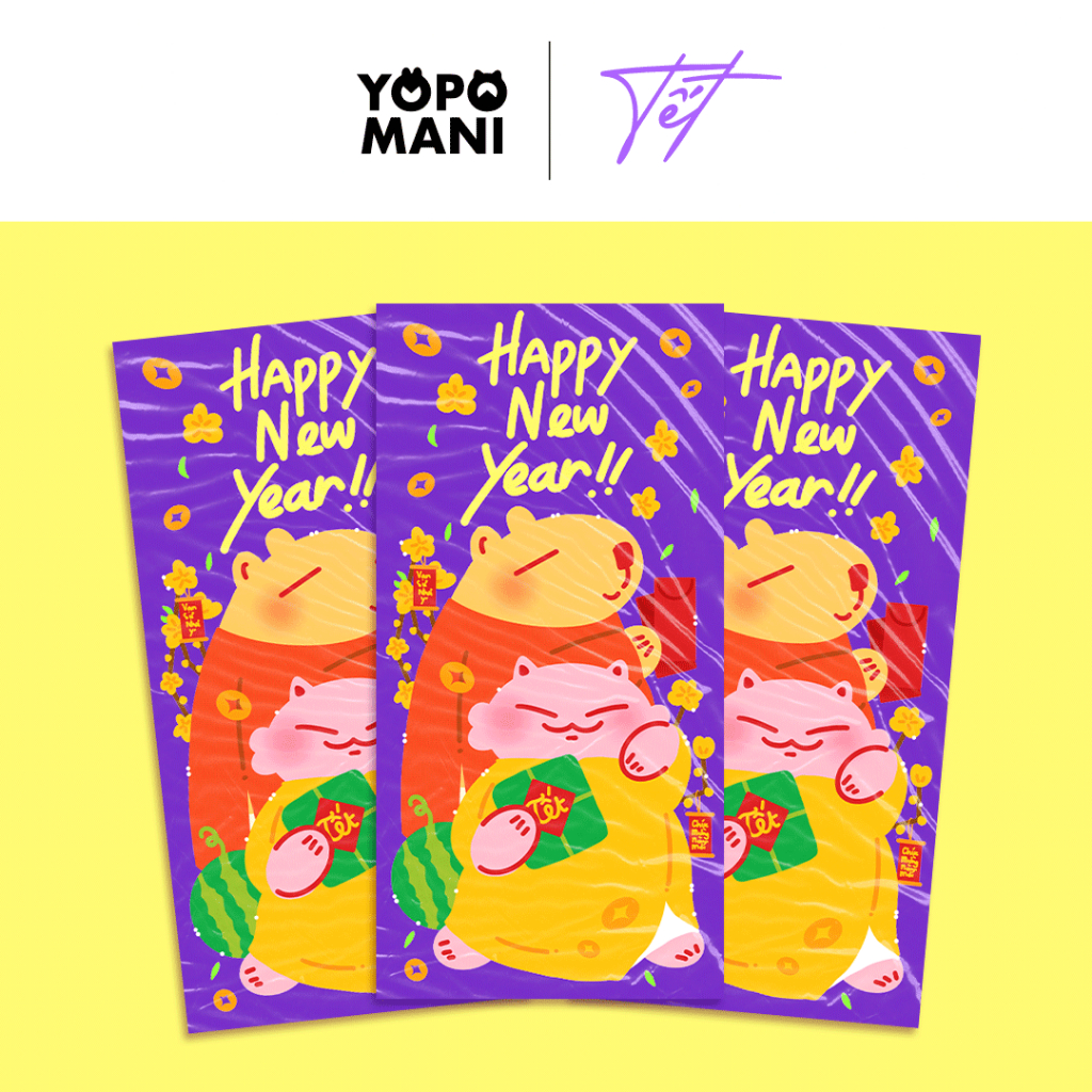 YOPOMANI | Bao lì xì Tết 2025 set 10 cái _ Lì Xì money envelope 2025
