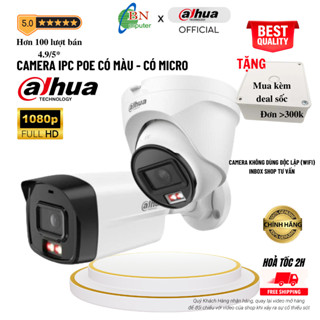 Camera IPC POE Dahua B1E29-A-IL Thân/ T1E29-A-IL Dome 2MP tắt bật màu ban đêm, có micro