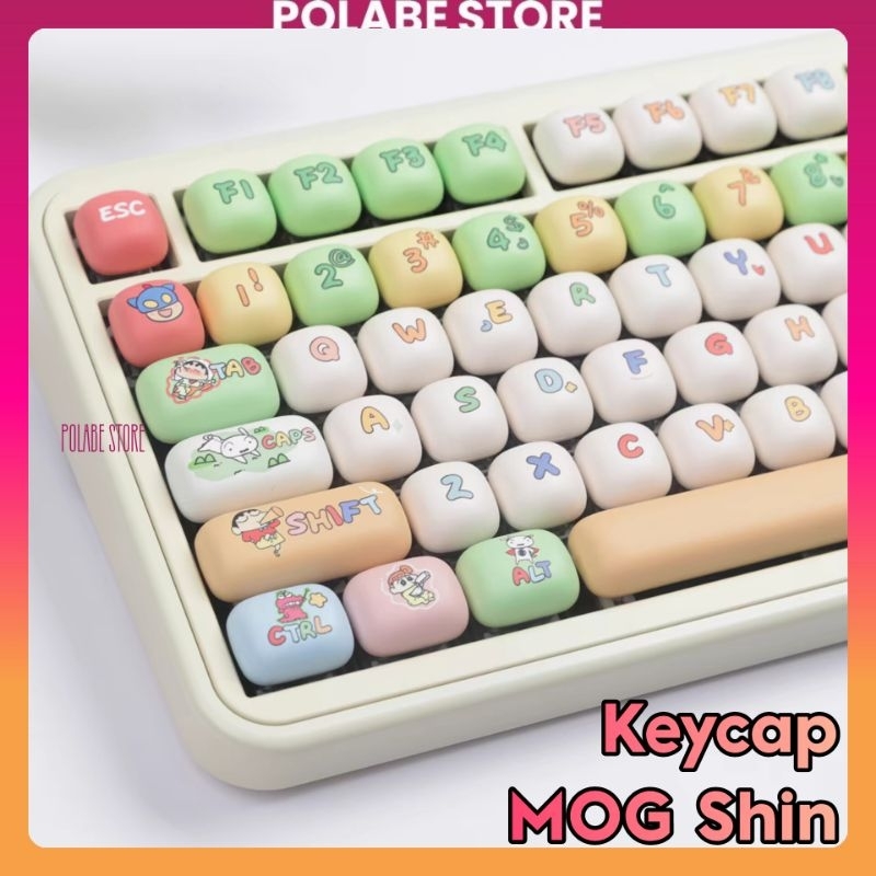 Keycap Shin MOG profile Keycap bàn phím cơ Polabe Store Keycap mog bánh mì Akko