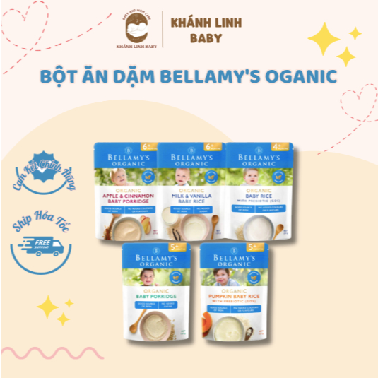 Bột ăn dặm Bellamy's Oganic cho bé từ 4m+