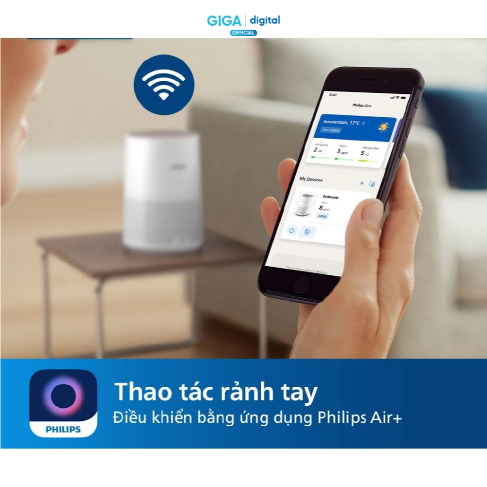 Máy lọc không khí Philips AC0650/10 - NanoProtect HEPA lọc đến bụi 0.003 μm - Phạm vi lọc hiệu quả 44m2 | BigBuy360 - bigbuy360.vn