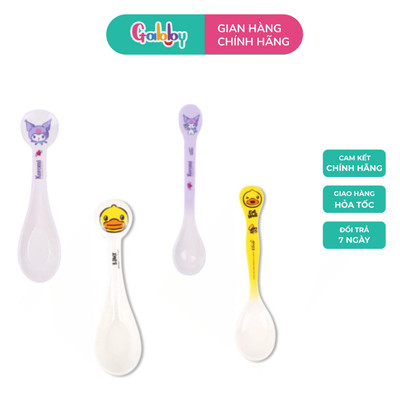 Bộ thìa nhựa Melamine cho bé tập ăn Oasis Park họa tiết Vịt Vàng/Kuromi ngộ nghĩnh