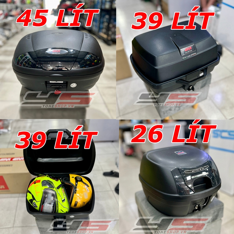 Thùng Givi Giá Rẻ - 26 Lít, 27 Lít, 39 Lít, 45 Lít - Thùng Givi Classic Giá Rẻ