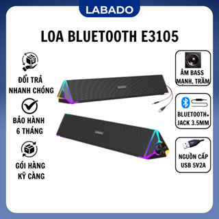 Loa Bluetooth Mini Vi Tính Bass Mạnh Led RGB, Loa Máy Tính Laptop Điện Thoại LABADO E3105