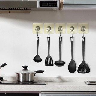 Set 5 Móc Dán Tường Inox Siêu Chắc Chịu Lực 5KG Treo Nồi Chảo Và Vật Dụng Đa Năng