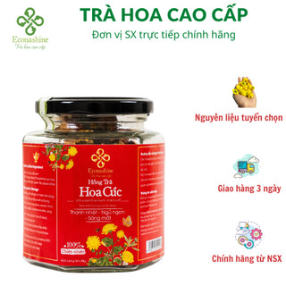 ✅ Trà hoa Cúc Econashine sấy lạnh - Thanh nhiệt, ngủ ngon, sáng mắt (Lọ thủy tinh cao cấp 38g)