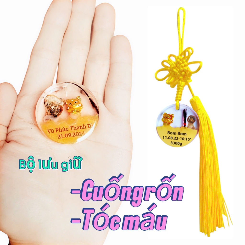 Bộ lưu giữ cuống rốn cho bé, lưu trữ cuống rốn cho bé, lưu giữ tóc máu cho bé - Phụ kiện tua rua