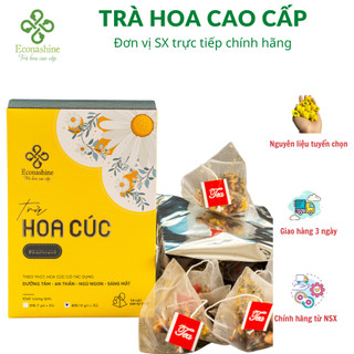✅ Trà hoa Cúc Econashine sấy lạnh - Thanh nhiệt, ngủ ngon, sáng mắt (Lọ thủy tinh cao cấp 38g)