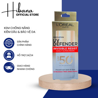 Kem Chống Nắng LOreal Paris X20 Thoáng Da Mỏng Nhẹ 50ml UV Defender Serum Invisible Fluid SPF50+