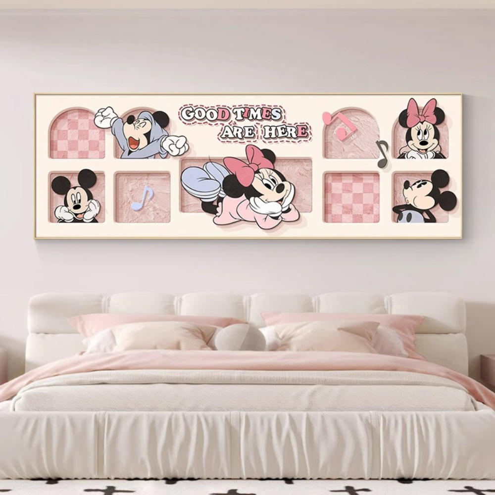 Tranh ngang treo đầu giường, phòng ngủ cho bé - Tranh canvas cho bé khổ ngang kích thước rộng, Tranh