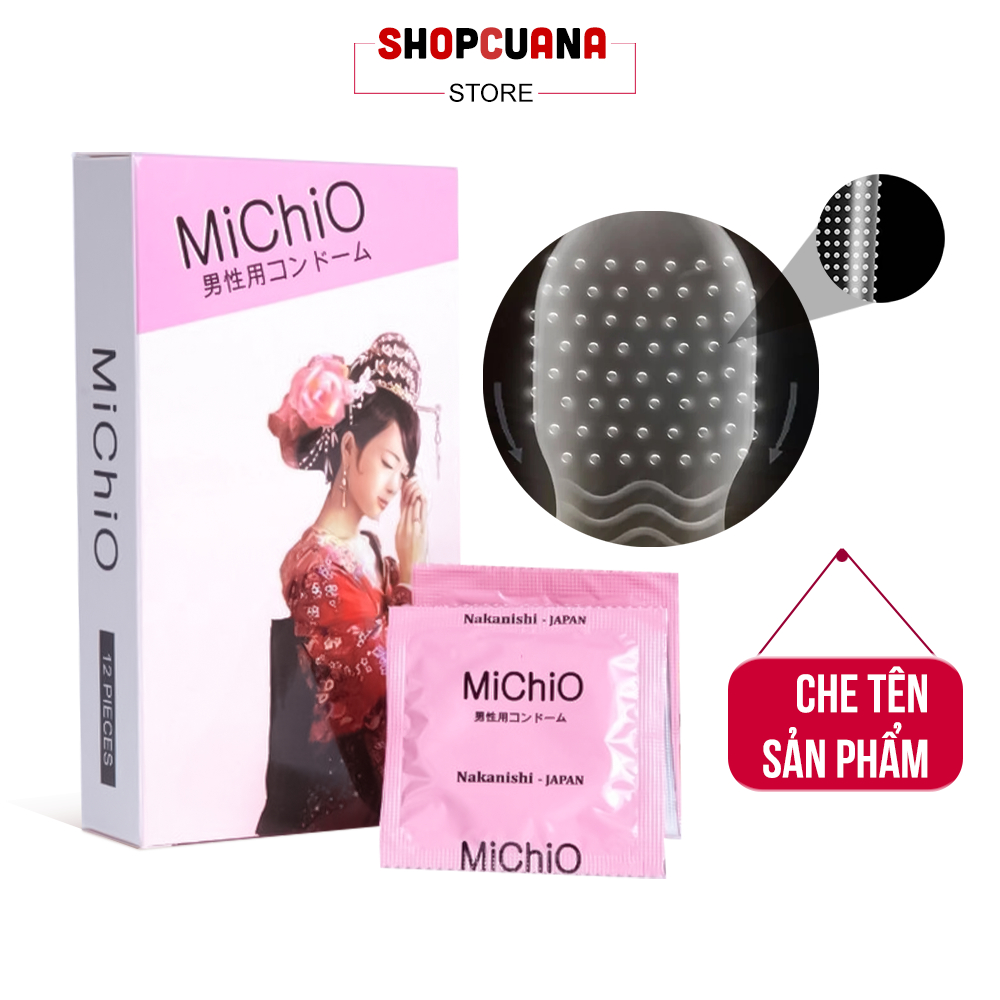 Bao Cao Su Michio - Bcs Siêu Mỏng, Gân Gai & Nhiều Gel Bôi Trơn, Cho Cảm Giác Mới Lạ Khi Lâm Trận