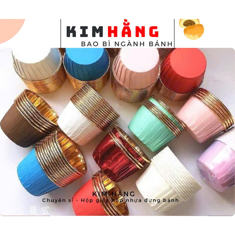Set 50 ly cupcake giấy muffin , ly giấy muffin dùng nướng bánh , Ly muffin đựng bánh mousse trang tr