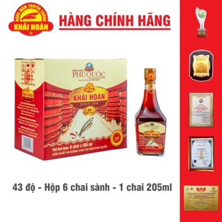 Nước mắm Khải Hoàn - Phú Quốc  43 độ - chai 205ml ( Hộp 6 chai )