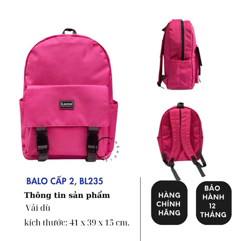 Balo cấp 2 Ladoda balo học sinh Bl235