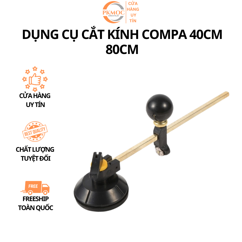 🔺🔺 Dụng cụ cắt kính compa 40cm 80cm