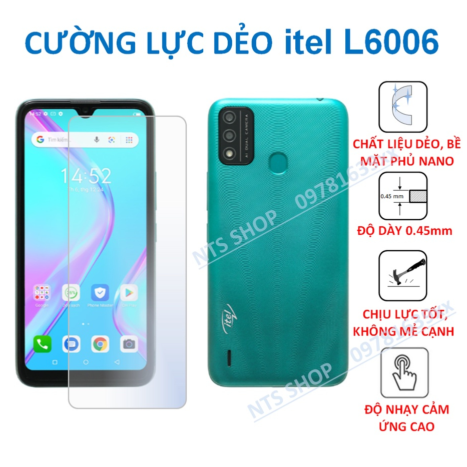 Cường lực dẻo bảo vệ itel L6006 (màn hình,mặt sau, camera) NTS Shop
