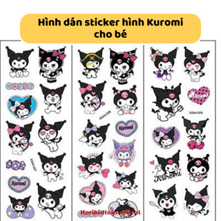 Sticker hình dán hoạt hình Kuromi dễ thương cho bé
