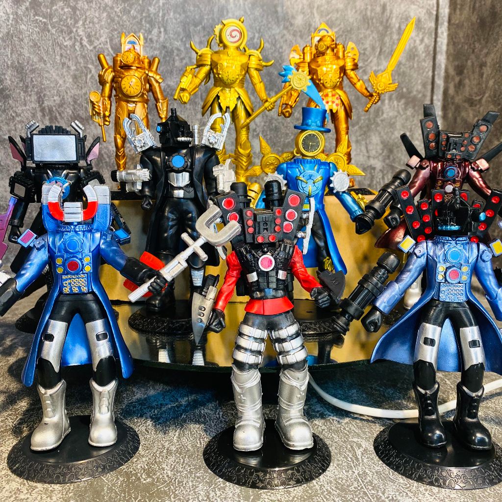 (17 - 20cm) Mô hình đồ chơi Skibidi Toilet Cameraman TV Man Titan Speakerman đầu loa...