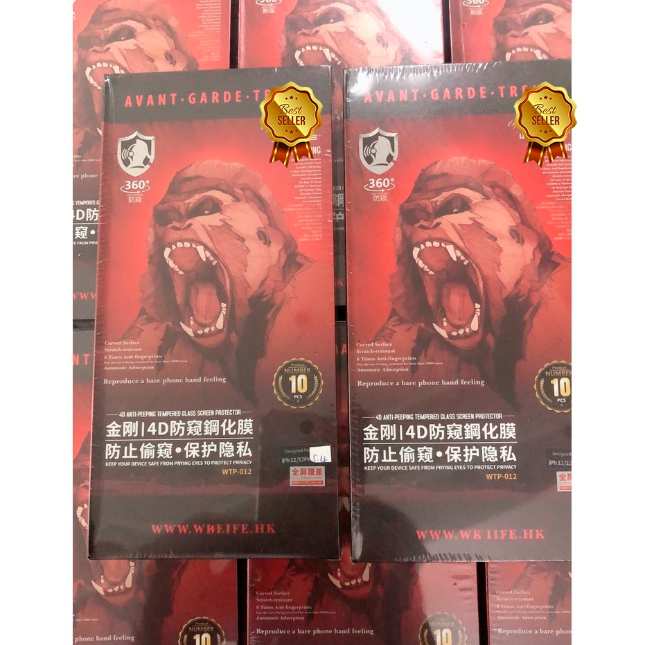 Kính Cường Lực Kiing Kong Chống Nhìn Trộm Cho iPhone 14/15/16 13/12/11 Pro/ProMax XR/XsMax/ Xs/X 8/7/6 Plus [CHÍNH HÃNG] | BigBuy360 - bigbuy360.vn