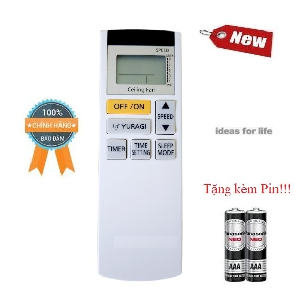 Điều khiển quạt trần Pa_na_so_nic F60 TDN- Hàng mới XỊN Pa_na_so_nic 100% Tặng kèm Pin