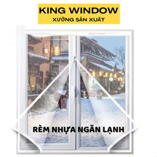 Rèm ngăn Lạnh điều hoà Kingwindow rèm nhựa trong suốt pvc ngăn lạnh điều hòa rèm cửa sổ chắn mưa có khóa kéo