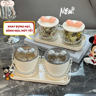  Set 4 khay mứt tết hộp đựng bánh kẹo tết khay bánh kẹo tết hộp đựng mứt tết hộp mứt tết BEST-DBK03 