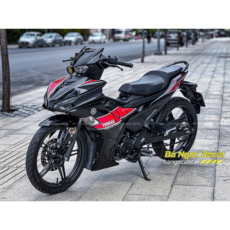 TEM RỜI KỈ NIỆM EX155 ĐỎ ĐEN DÁN XE EX155 VVA ĐEN