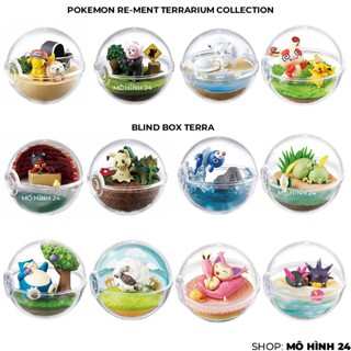 Bộ mô hình đồ chơi Pokemon Re-ment terrarium collection ex aloha happy hộp mù Pikachu BLIND BOX TERRA EX vol 1 6 REMENT