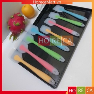  Phới Trộn Bột Làm Bánh Silicon Cây Vét Spatula  Phụ Kiện dụng cụ Làm Bánh  dẹp đúc nguyên khối nhiều màu 