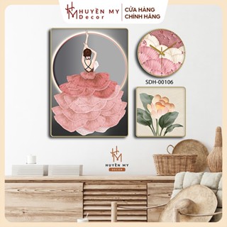  Set 3 Tranh Đồng Hồ 3D Treo Tường Tráng Gương Trang Trí Phòng Khách Spa Showroom - Huyền My Decor 