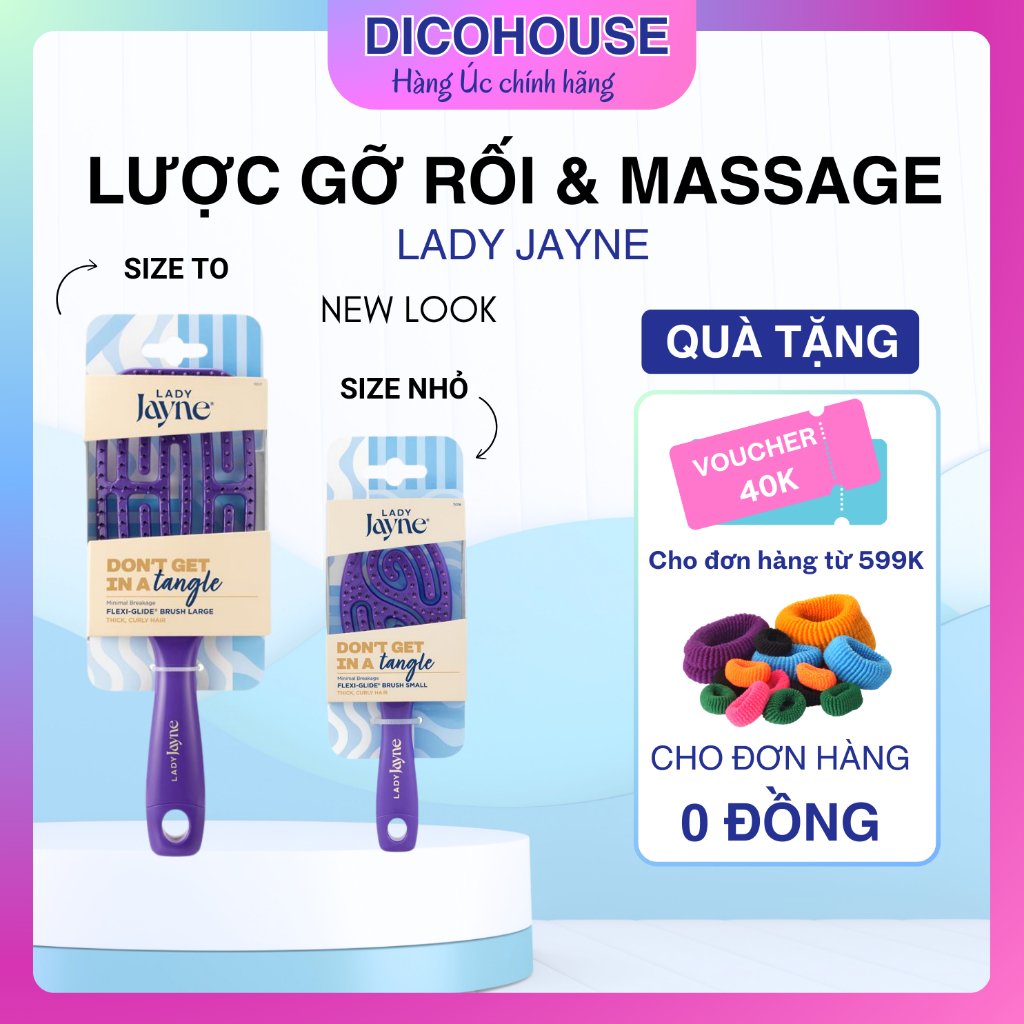 Lược gỡ rối Detangling Brush LADY JAYNE