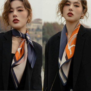 Khăn lụa vuông quàng choàng cổ nữ 70x70cm turban bandana trùm đầu đẹp cao cấp làm áo yếm nhiều kiểu dáng Alana By Hat