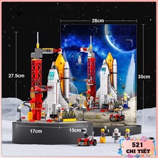 Đồ chơi mô hình lắp ráp tàu vũ trụ 521 chi tiết, lắp ráp tàu vũ trụ khám phá đồ chơi cho bé trai