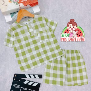 Bộ quần áo bé trai, bộ tole đùi bé trai chất lanh mềm, mịn mát 8-32kg shop mẹ dưa hấu