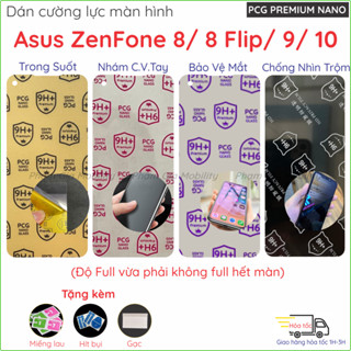 Dán cường lực màn hình Asus ZenFone 8/ Zen Fone 8 Flip/ ZenFone 9/ ZenFone 10 nano dẻo siêu mỏng trong suốt,nhám c.v.tay