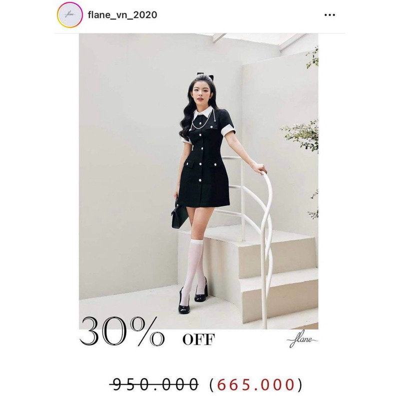 Pass đầm tweed Flane size S