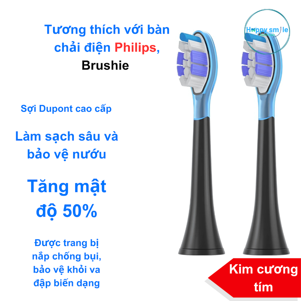 Bàn chải đánh răng đệm silicon chống sốc phù hợp bàn chải điện Brushie