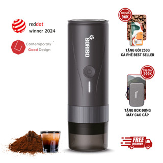 [Bảo Hành 12T] máy pha cà phê cầm tay mini SORISO Hypespresso SH4, Rổ Lọc 20g, Tích Hợp Đun Nước